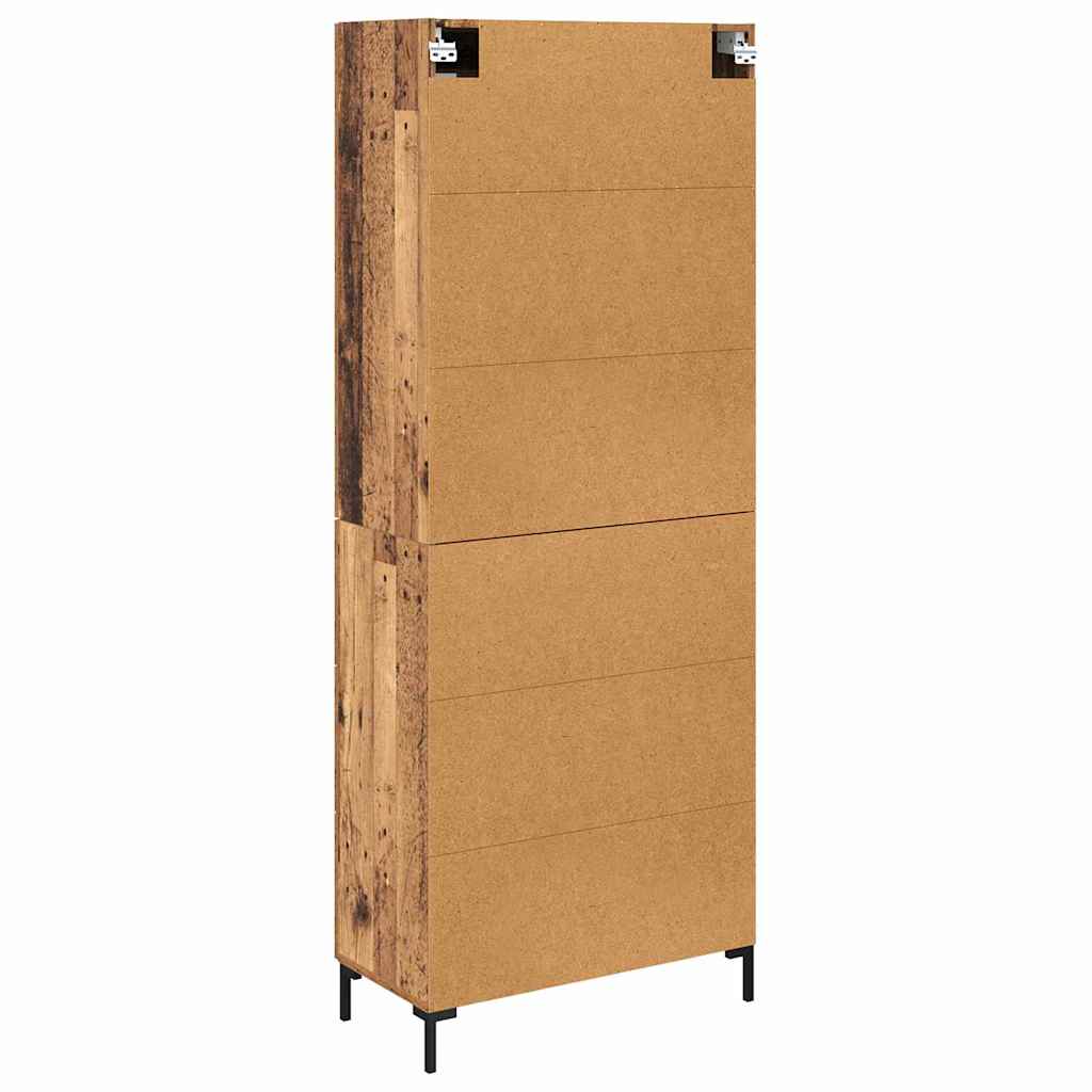 Credenza con cassetto 2 pcs Legno vecchio 69,5 x 34 x 180 cm