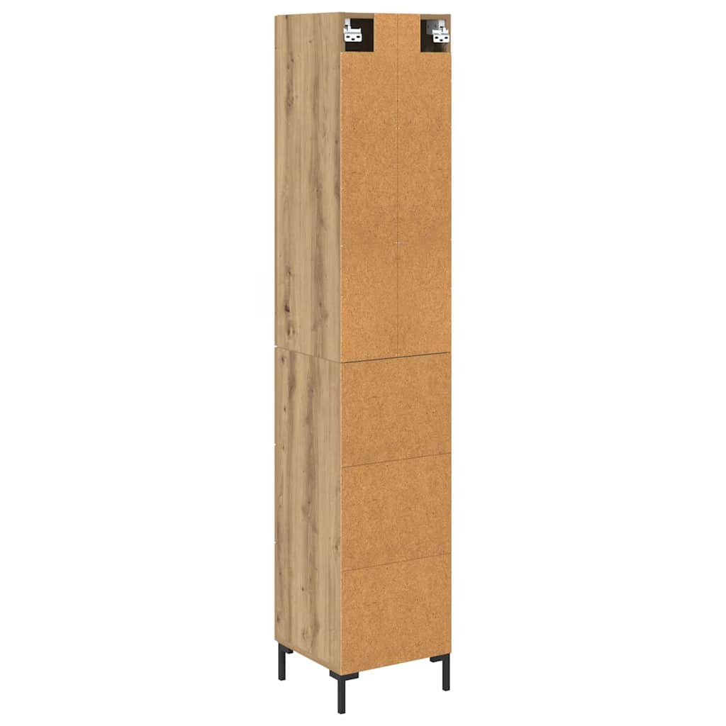 Credenza con cassetto Rovere artigianale 34,5 x 34 x 180 cm