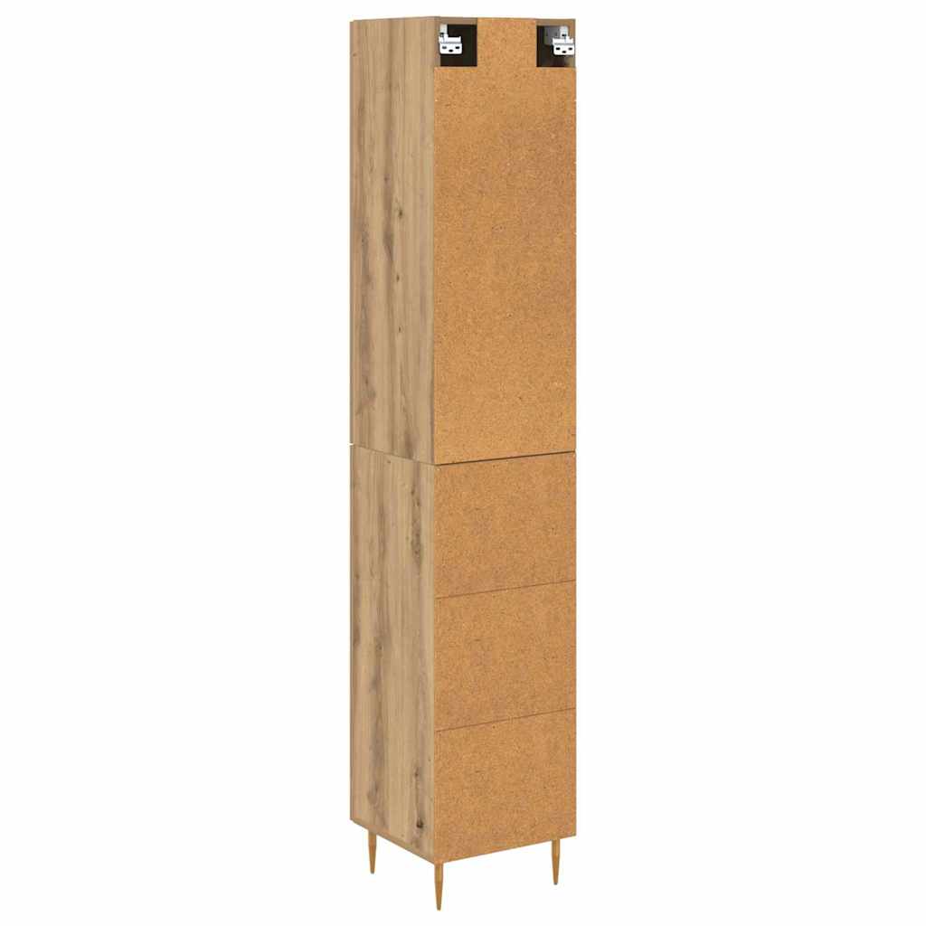 Credenza 2 pcs Rovere artigianale Legno multistrato