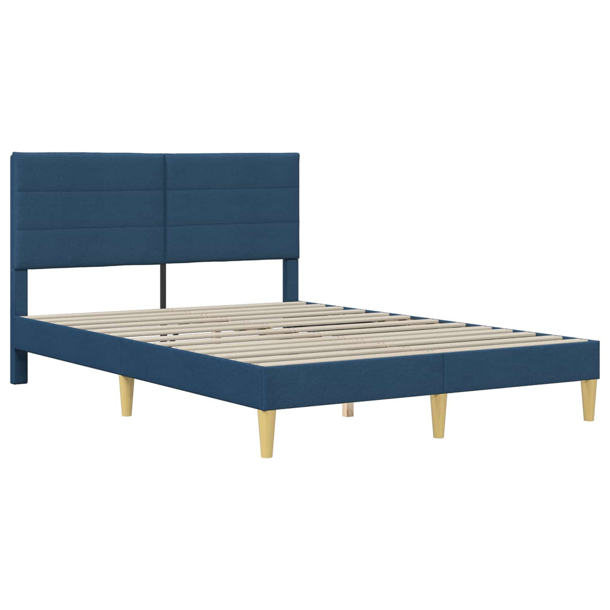 Struttura del letto con testiera Blu 120 x 200 cm Tessuto | homemem39