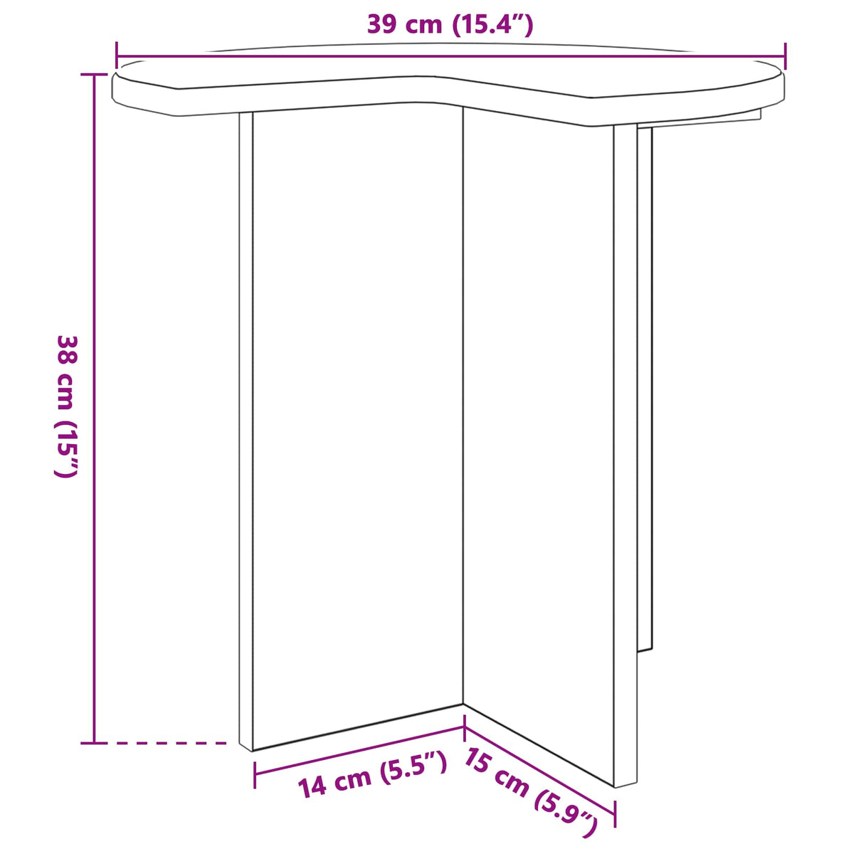 Tavolo laterale 2 pz Bianco Ø 39 x 38 cm Legno ingegnerizzato