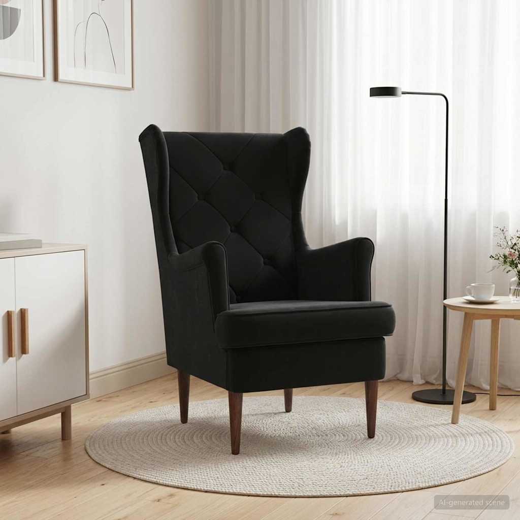 Poltrona Nero Velluto - homemem39