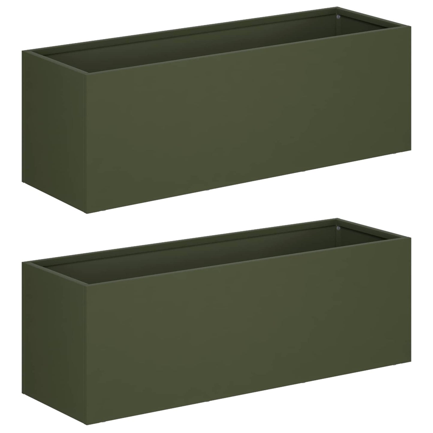 Vaso da giardino 2 pz Verde Oliva 40 x 20 x 20 cm | homemem39