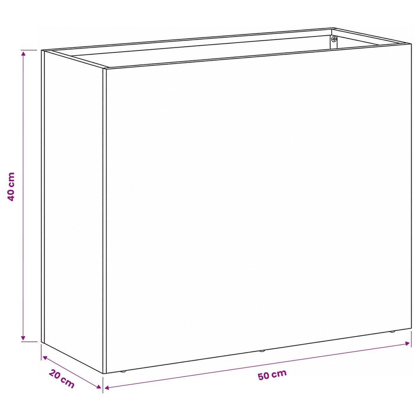 Vaso da giardino Verde Oliva 50 x 20 x 40 cm | homemem39