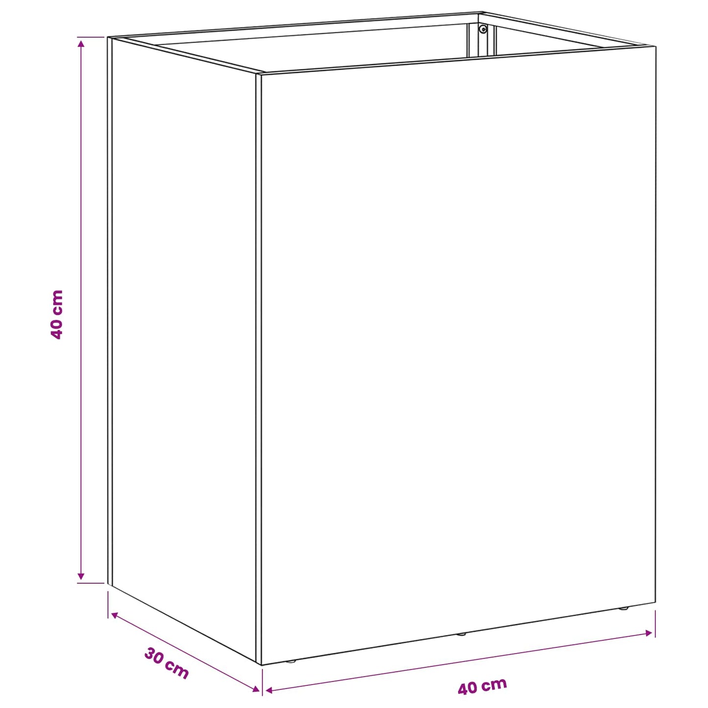 Vaso da giardino Bianco 40 x 30 x 40 cm | homemem39