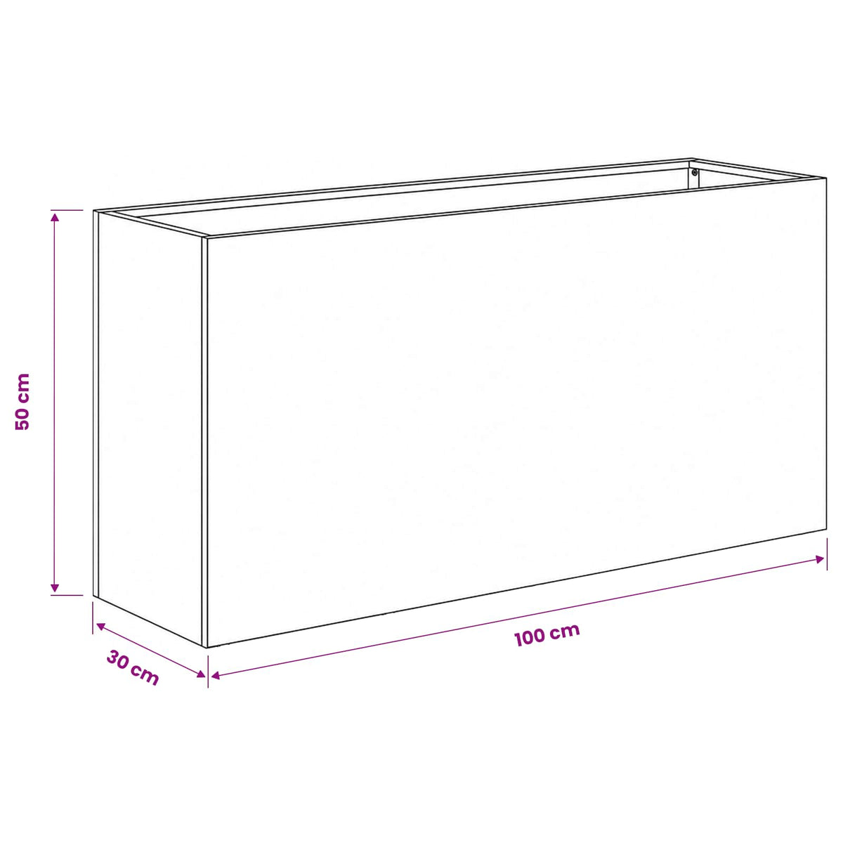 Vaso da giardino Verde Oliva 100 x 30 x 50 cm | homemem39