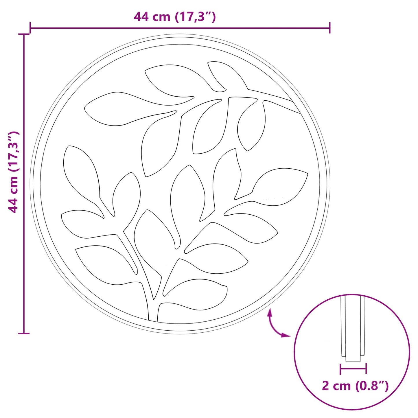 Pietra da Passo 6 pcs Rosso Ø 44 x 2 cm Gomma | homemem39
