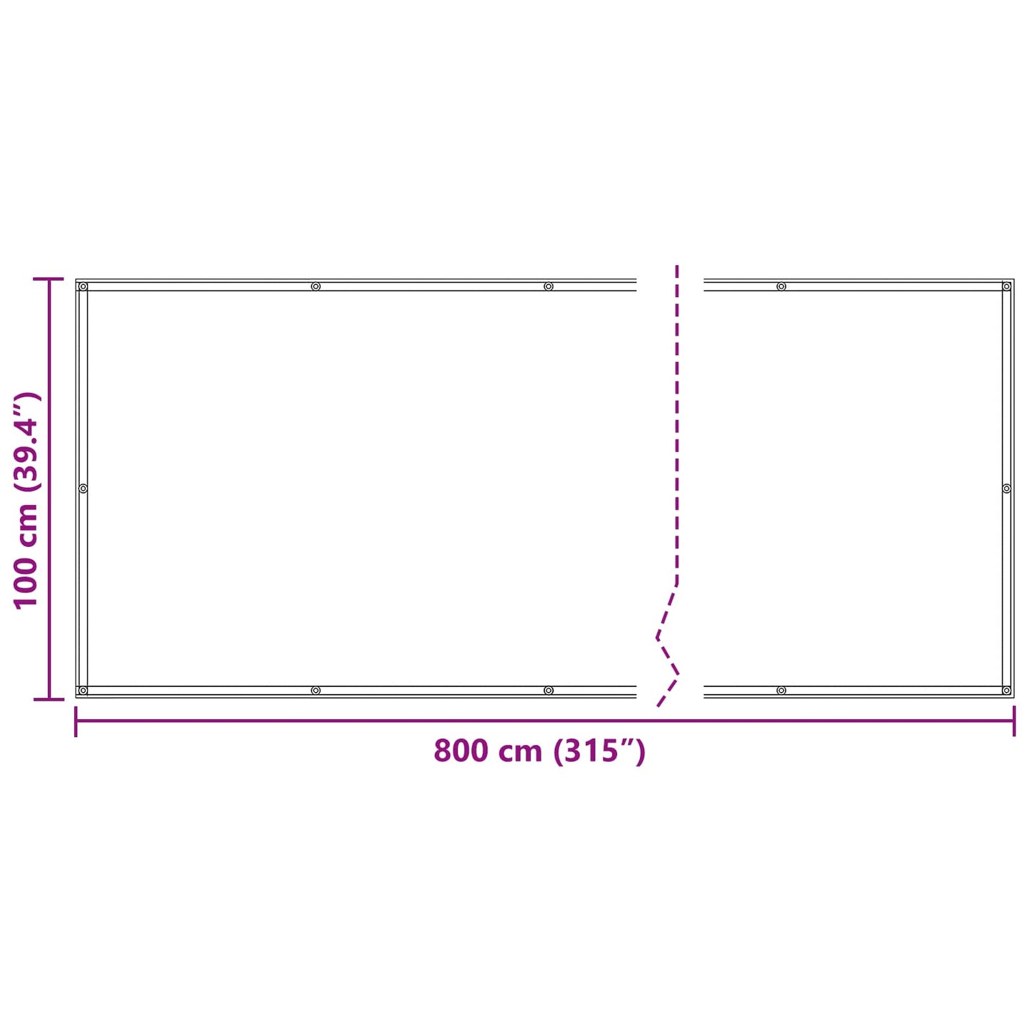 Schermo da balcone Blu 100 x 800 cm Tessuto Oxford
