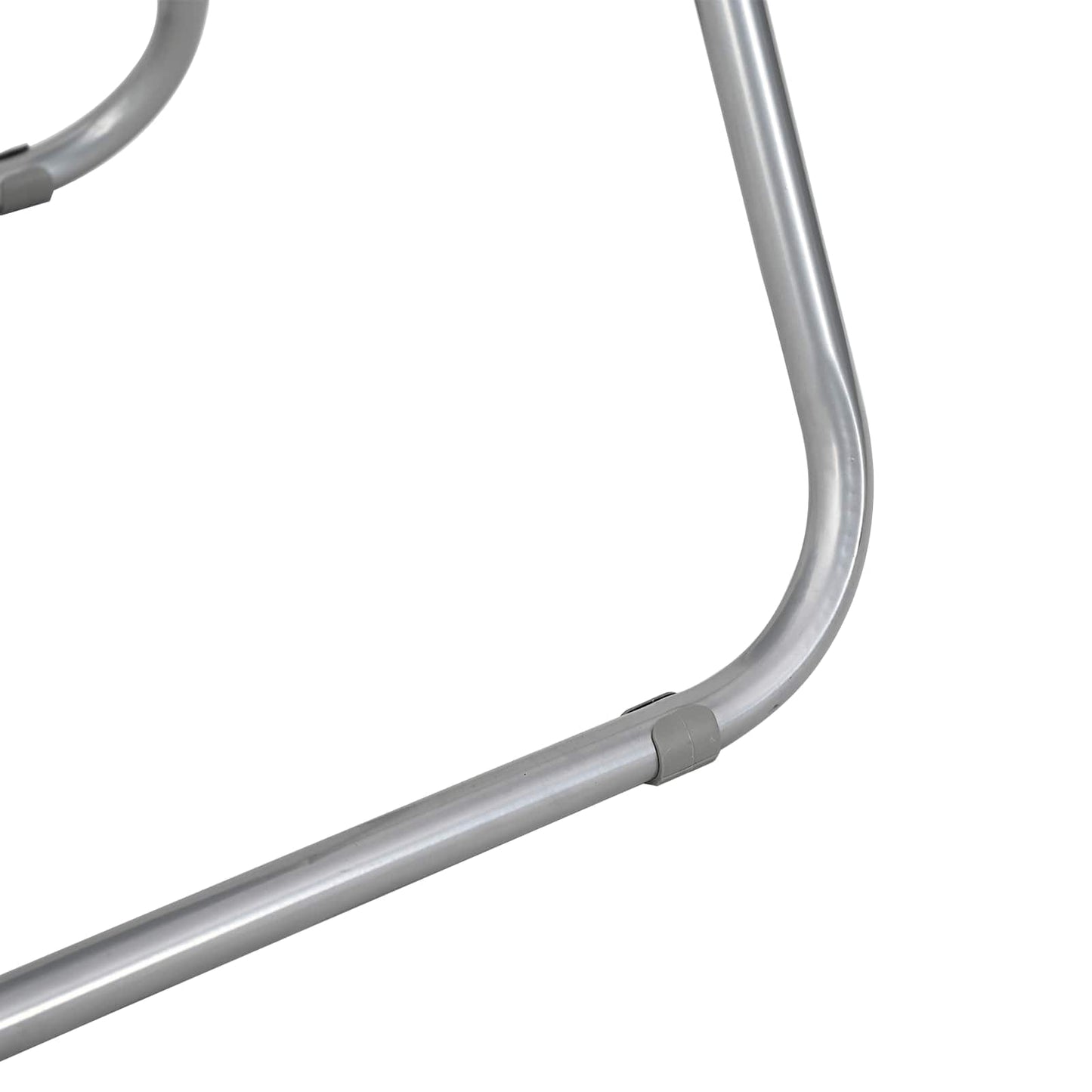 Sedia pieghevole 2 pcs Bianco e Grigio 48 x 43,5 x 81 cm