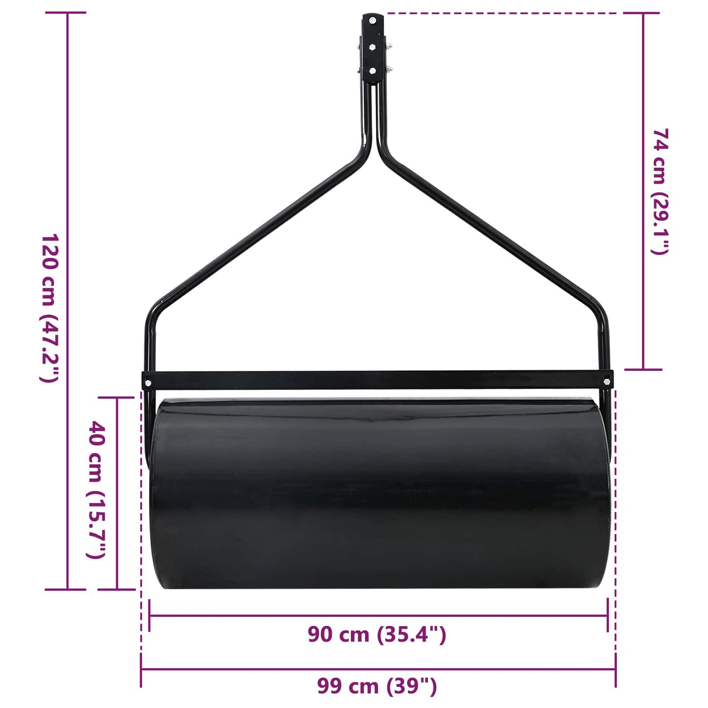 Rullo per Giardino 120 x 99 cm 110 L Ferro | homemem39