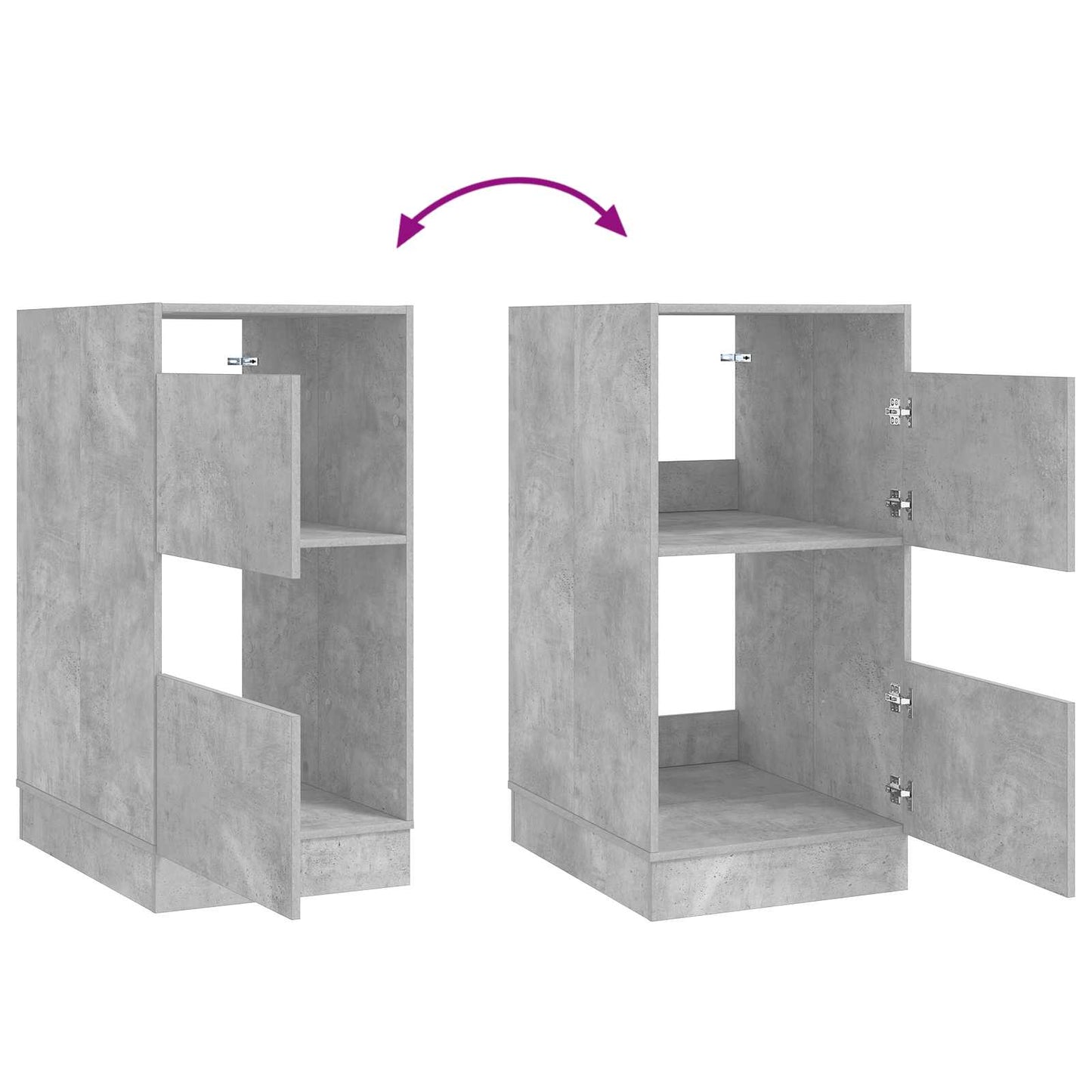 Mobile da lavanderia con porta Calcestruzzo 50 x 68 x 102 cm