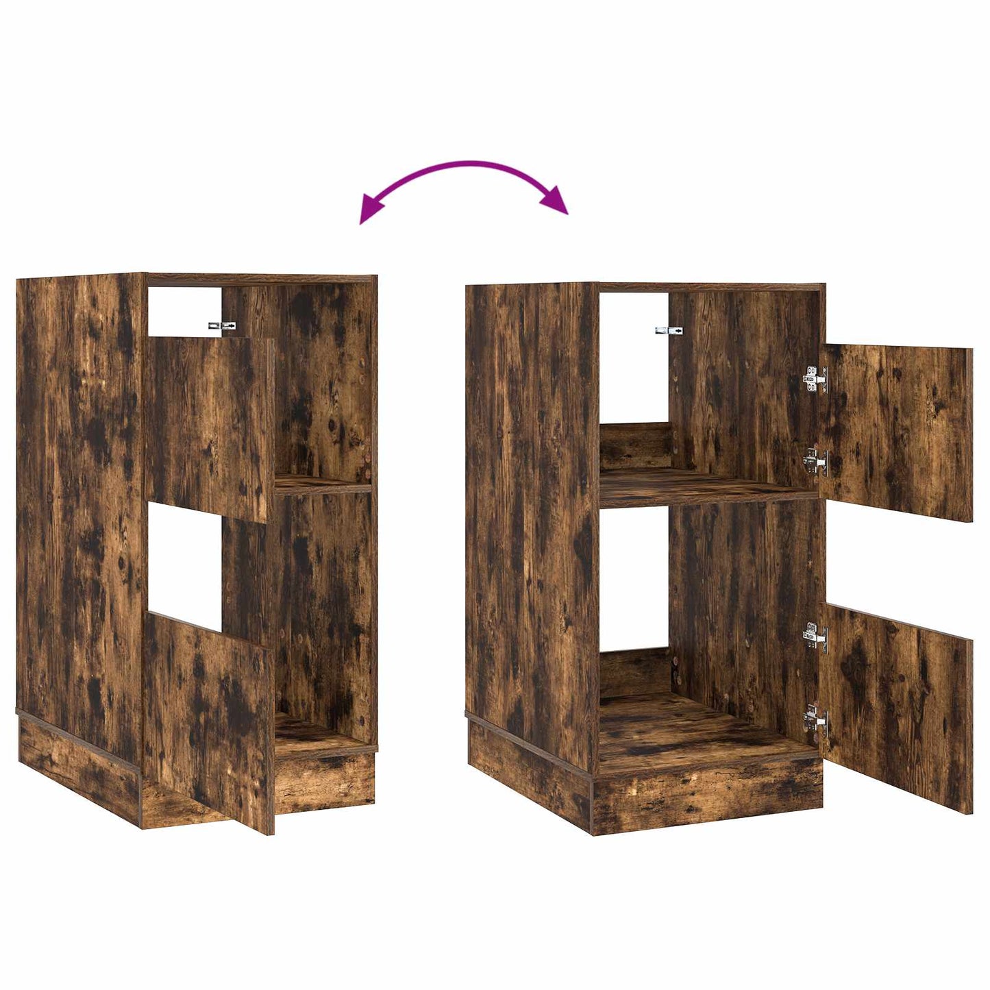 Mobile da lavanderia con porta Rovere fumé 50 x 68 x 102 cm