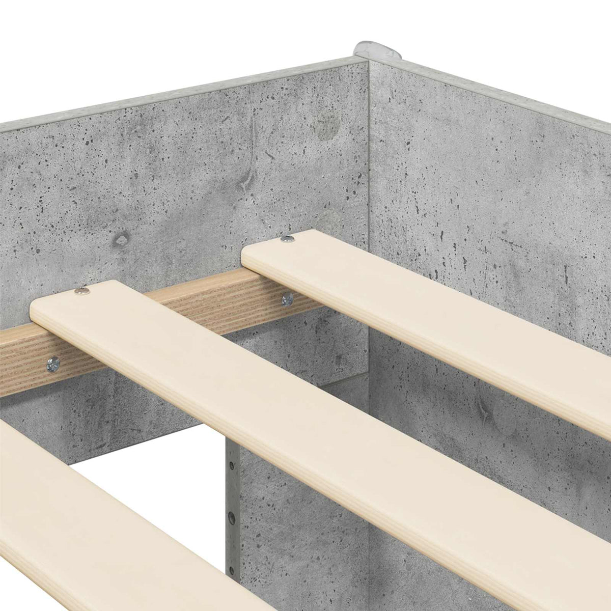 Struttura per Letto per Bambini con Ripostiglio Grigio Cemento | homemem39