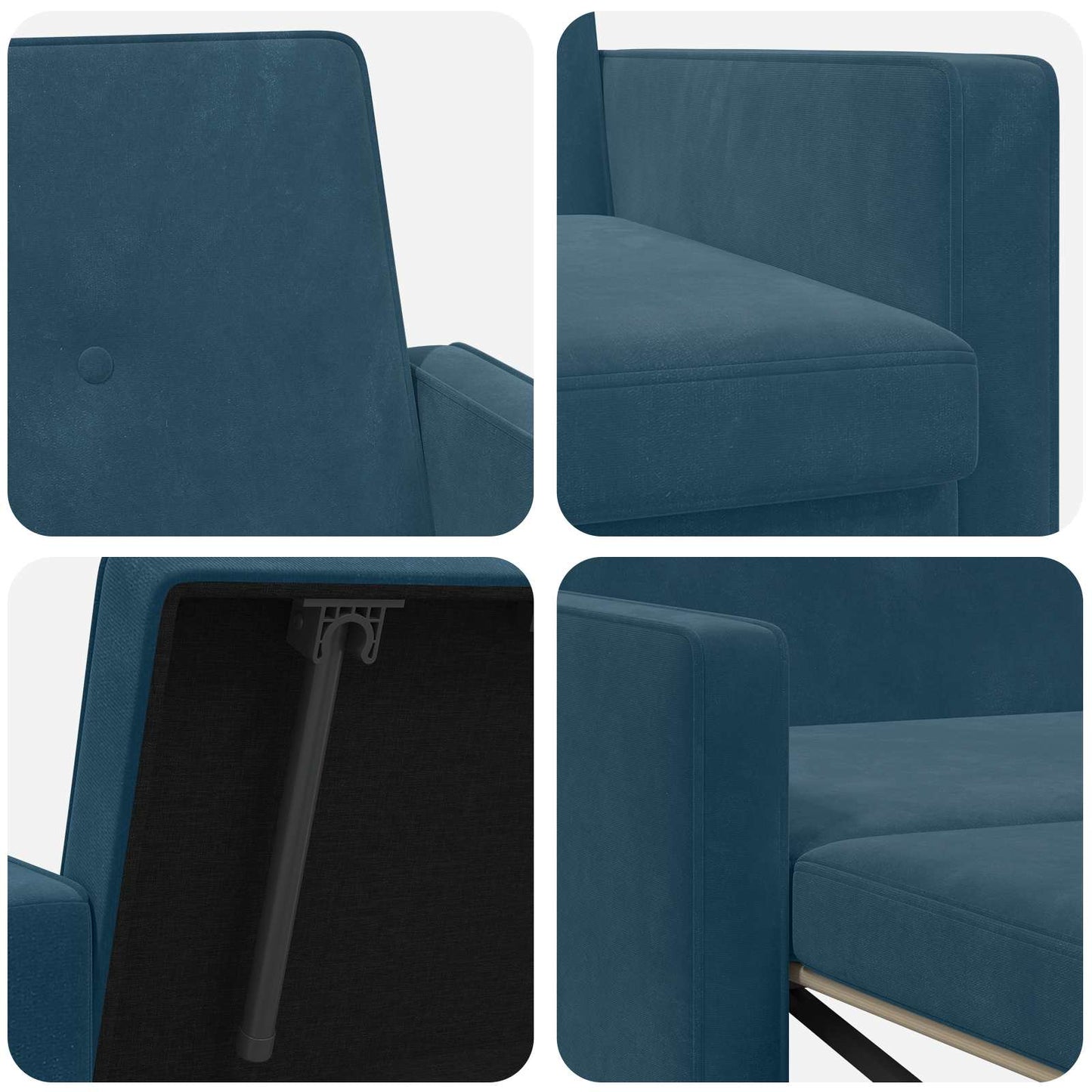 Divano letto Blu Tessuto | homemem39