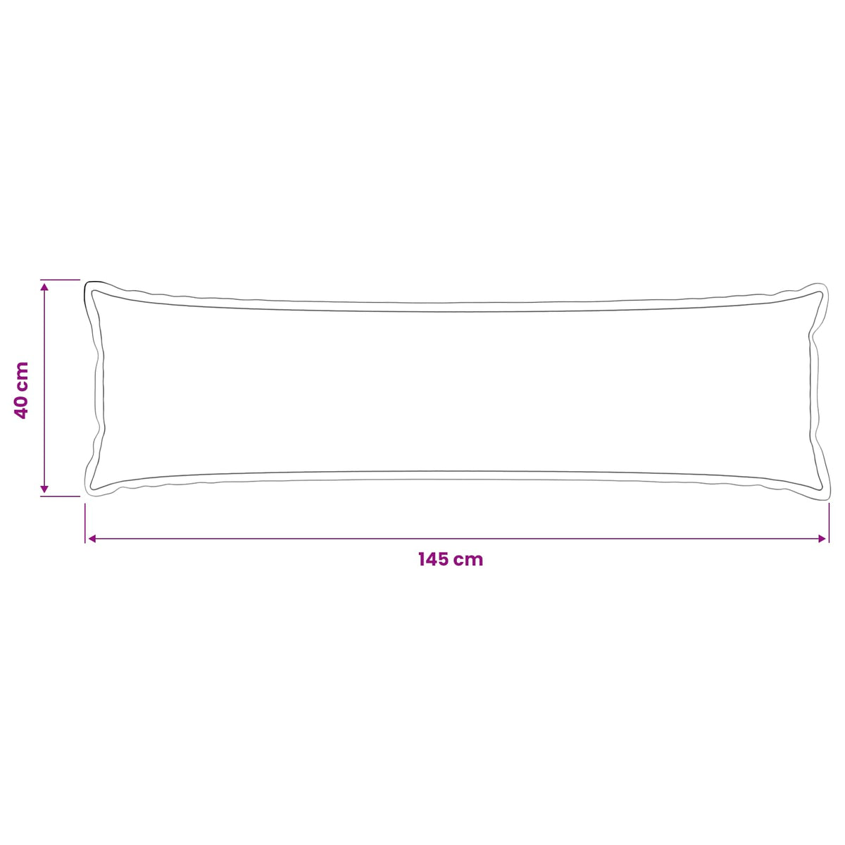 Federa 2 pcs HOUTEN Nero 40 x 145 cm Flanella | homemem39