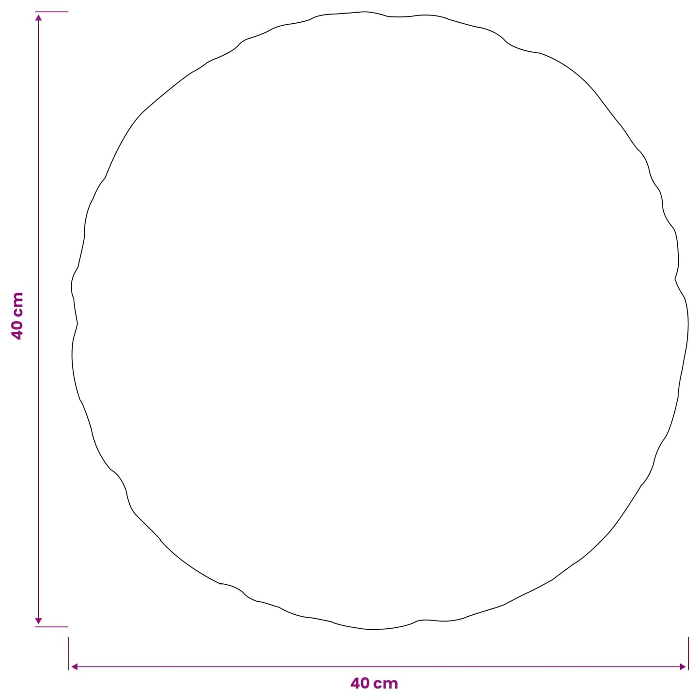 Federa 6 pcs HEERLEN Design a foglia Ø 40 cm Poliestere