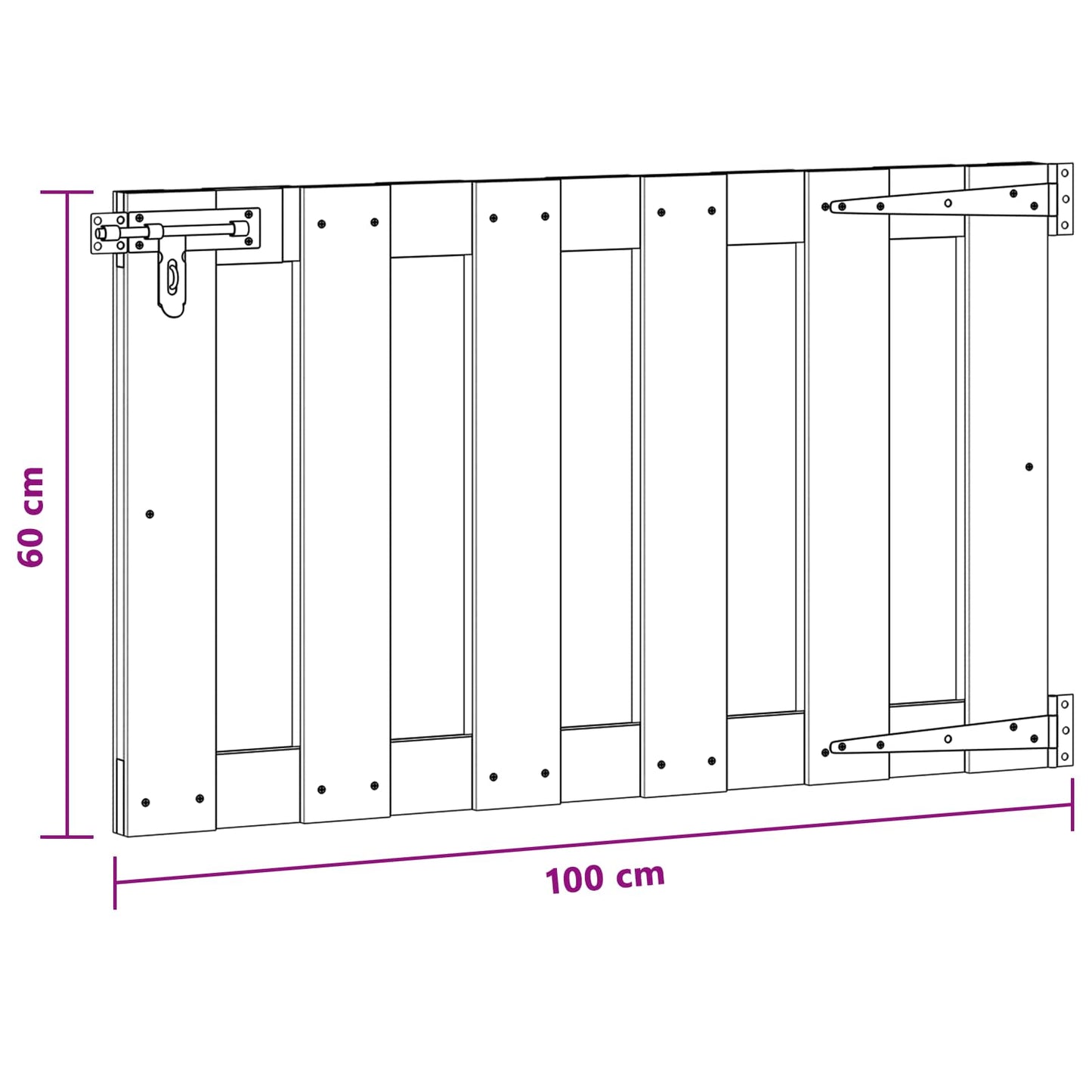 Cancello da giardino 100 x 60 cm WPC e Alluminio Marrone | homemem39