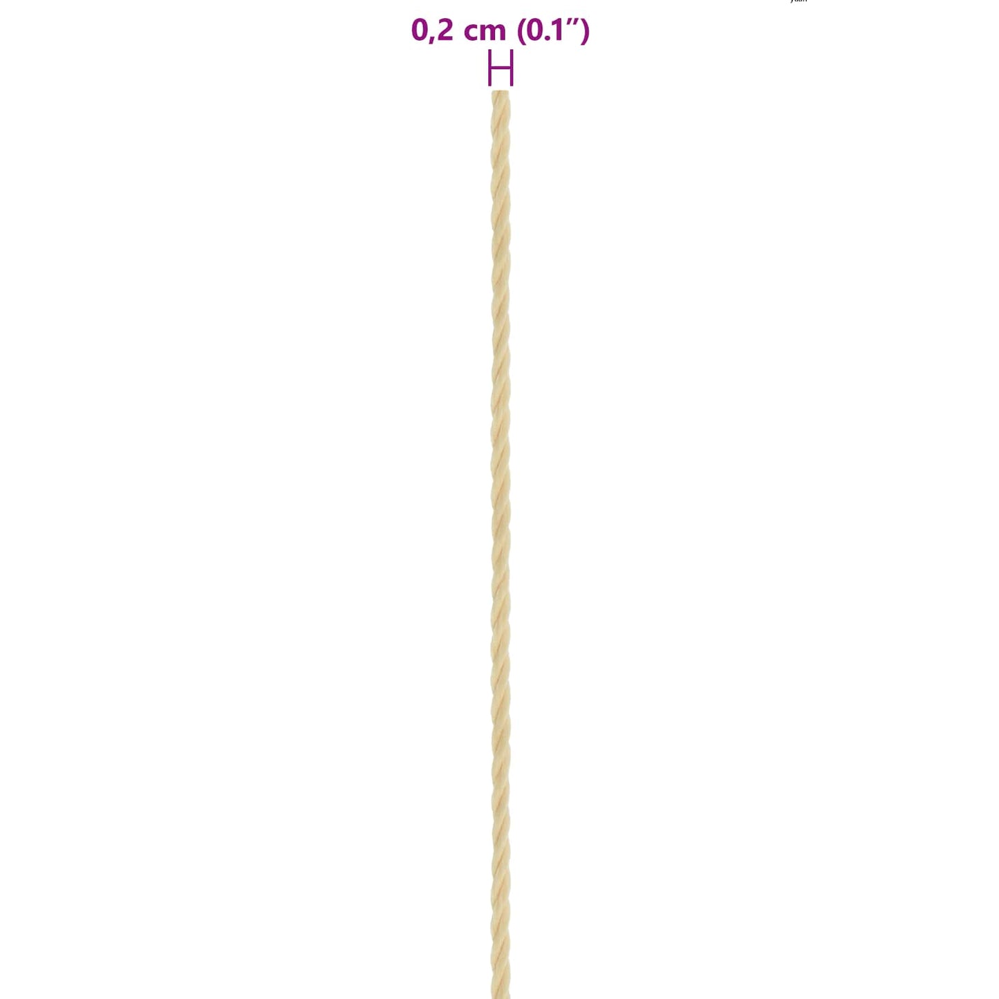 Corda da Barca 100 m 0.2 Naturale PP