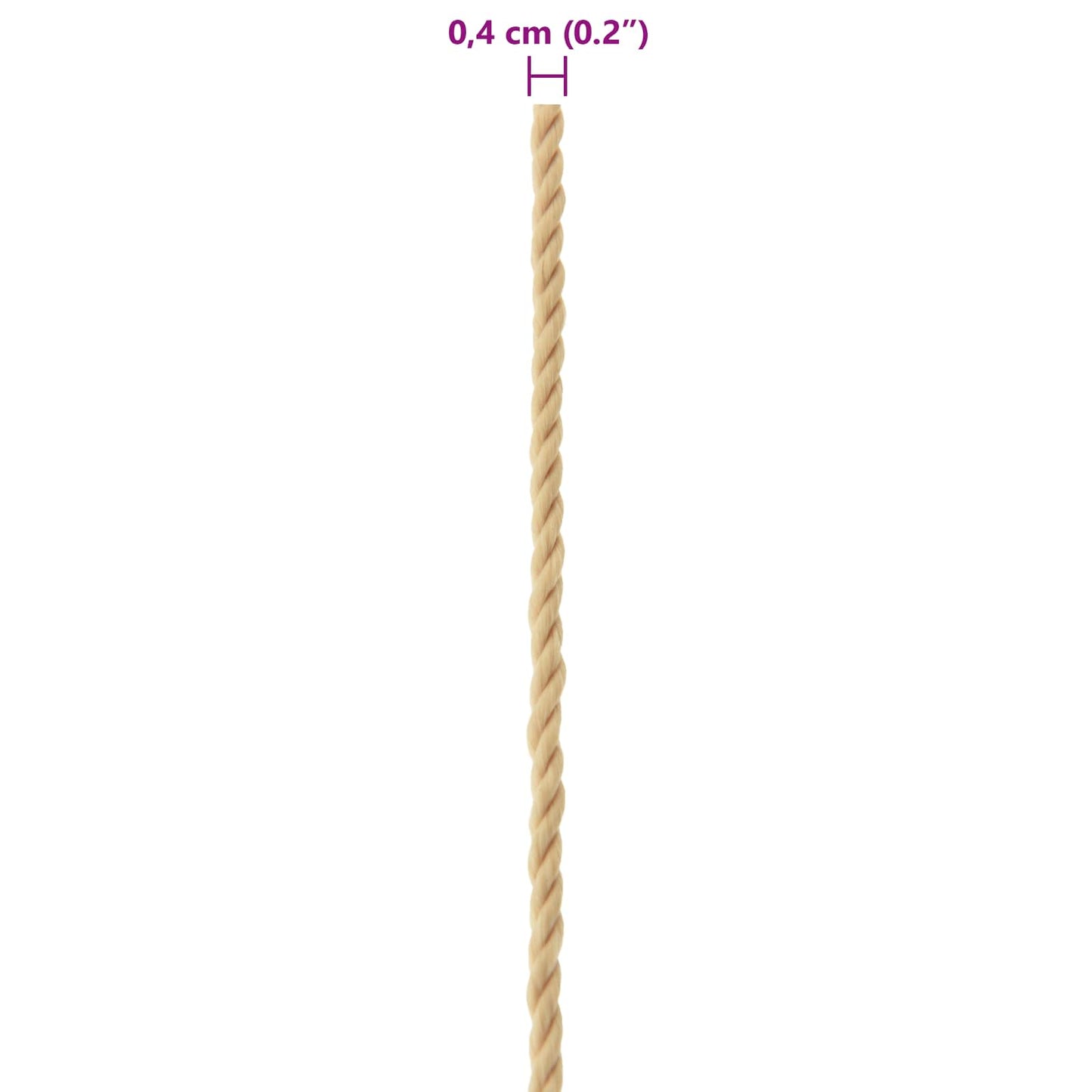 Corda da Barca 50 m 0.4 Naturale PP | homemem39