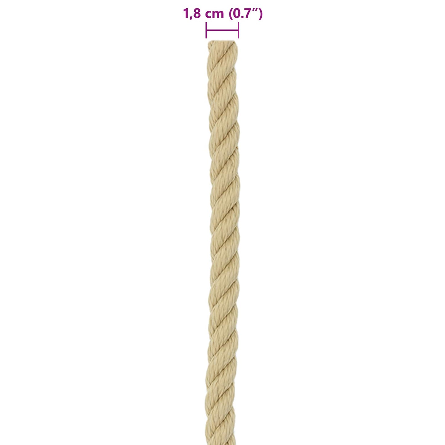 Corda da Barca 25 m 1.8 Naturale PP