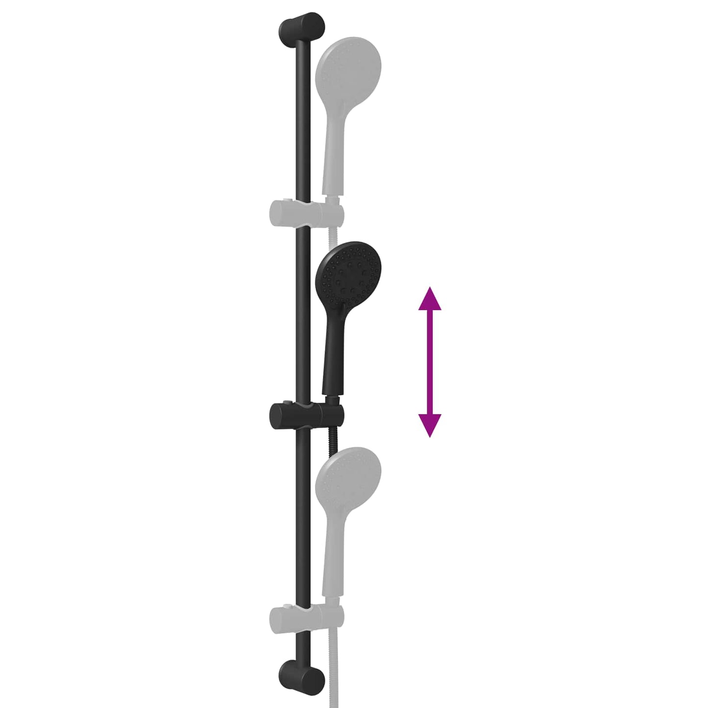 Set di Sistema Doccia Nero 101 cm Acciaio Inox | homemem39