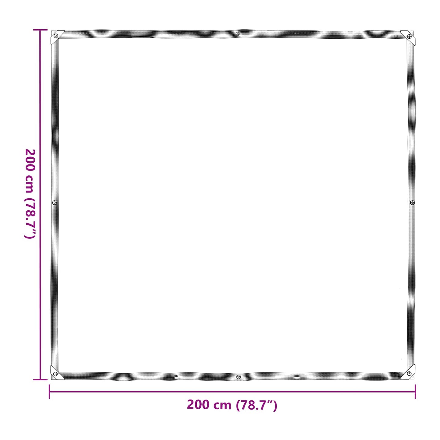 Copertura per Piante Trasparente 2 x 2 m PE