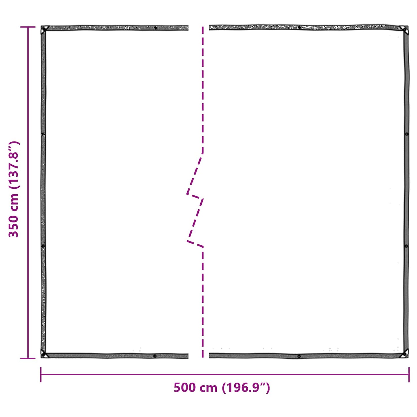 Copertura per Piante Trasparente 5 × 3,5 m PE | homemem39