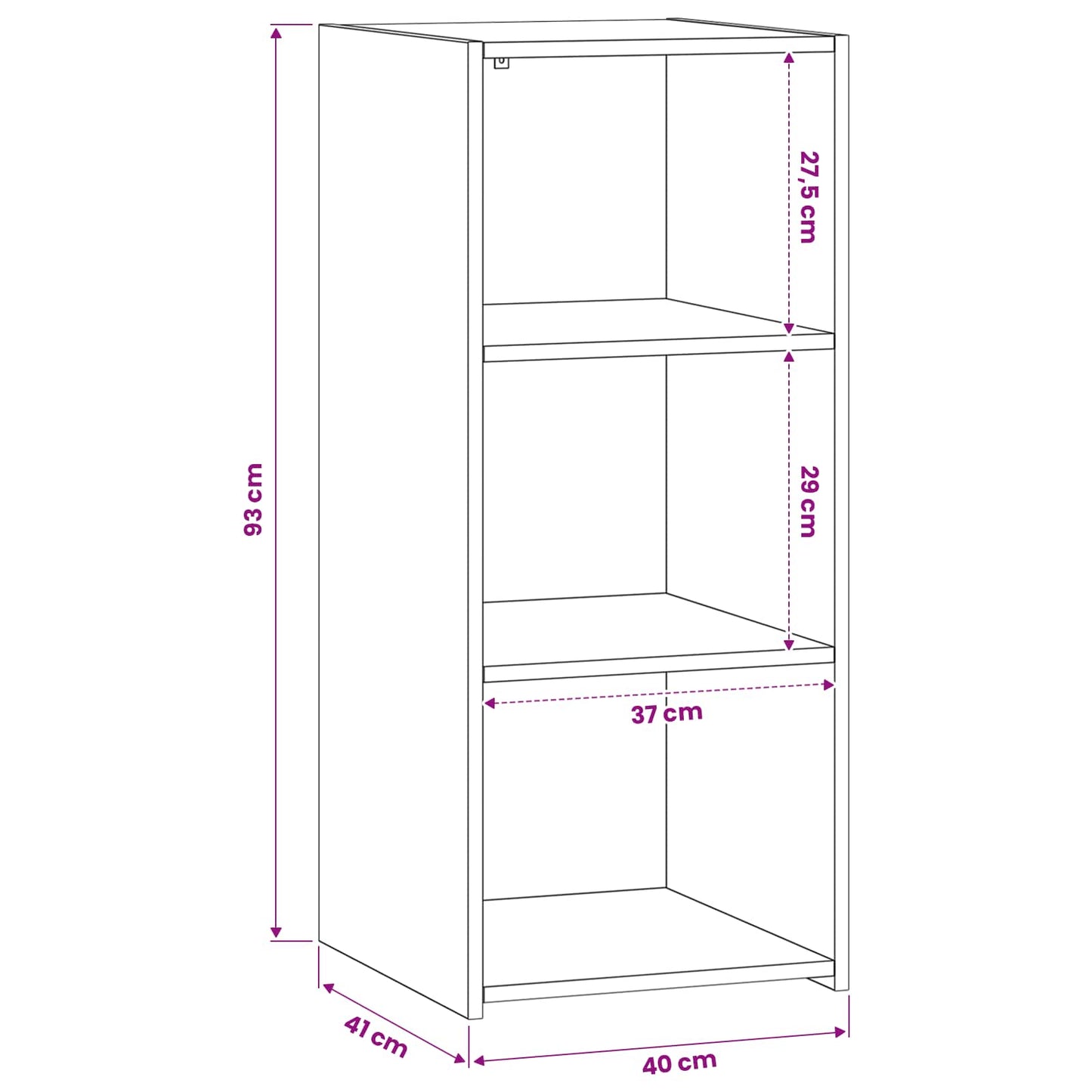 Credenza Rovere Artigianale 40 x 41 x 93 cm