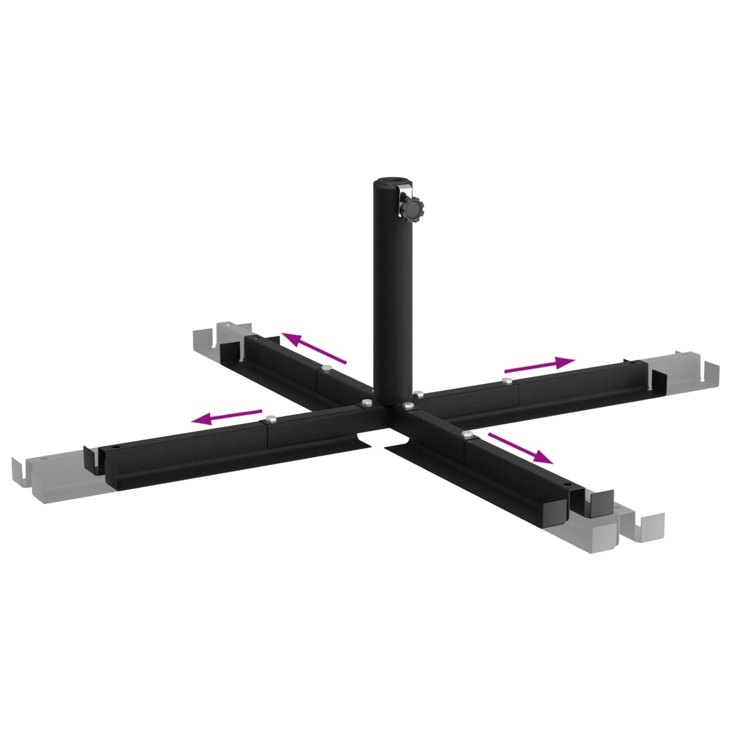 Base per ombrellone per palo da 25–50 mm Nero | homemem39