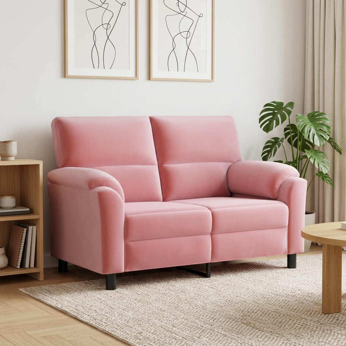 Divano Rosa 154 x 85 x 93 cm Velluto | homemem39
