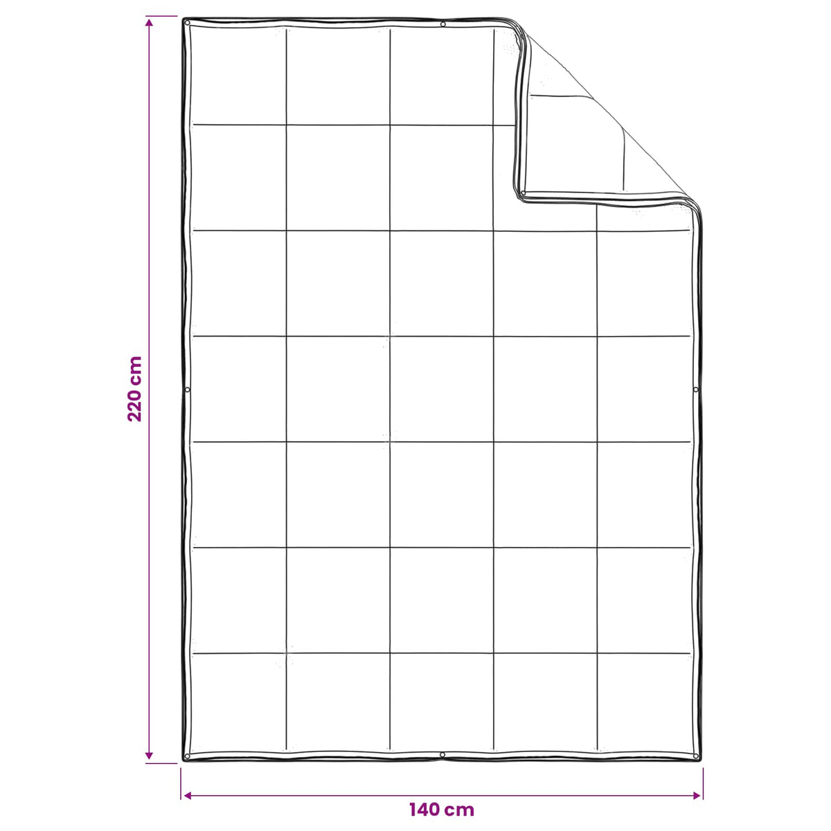 Piumone Completo Annuale Bianco 140 x 220 cm Fibra di bambù