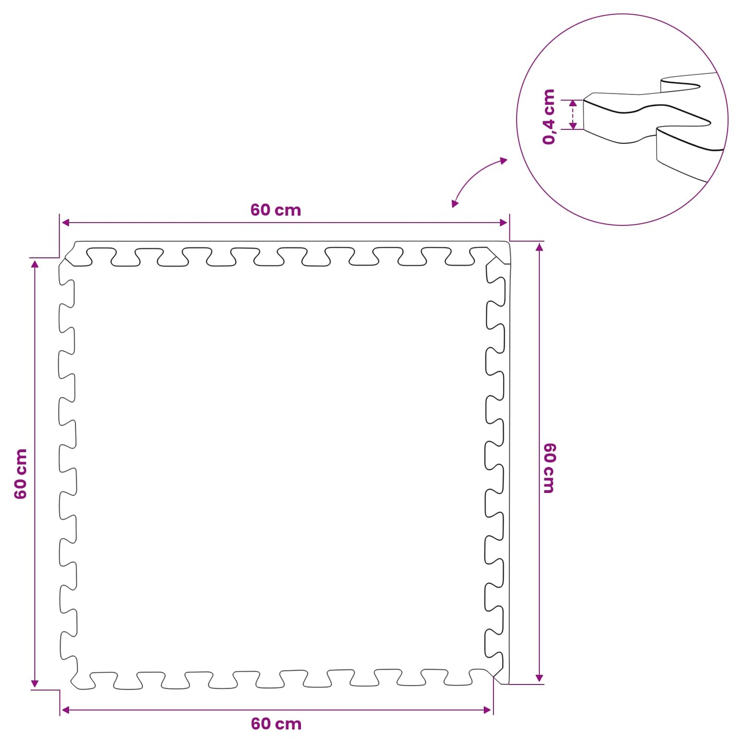 Tappetino per piscina 50 pz Blu 18 m² Schiuma EVA | homemem39