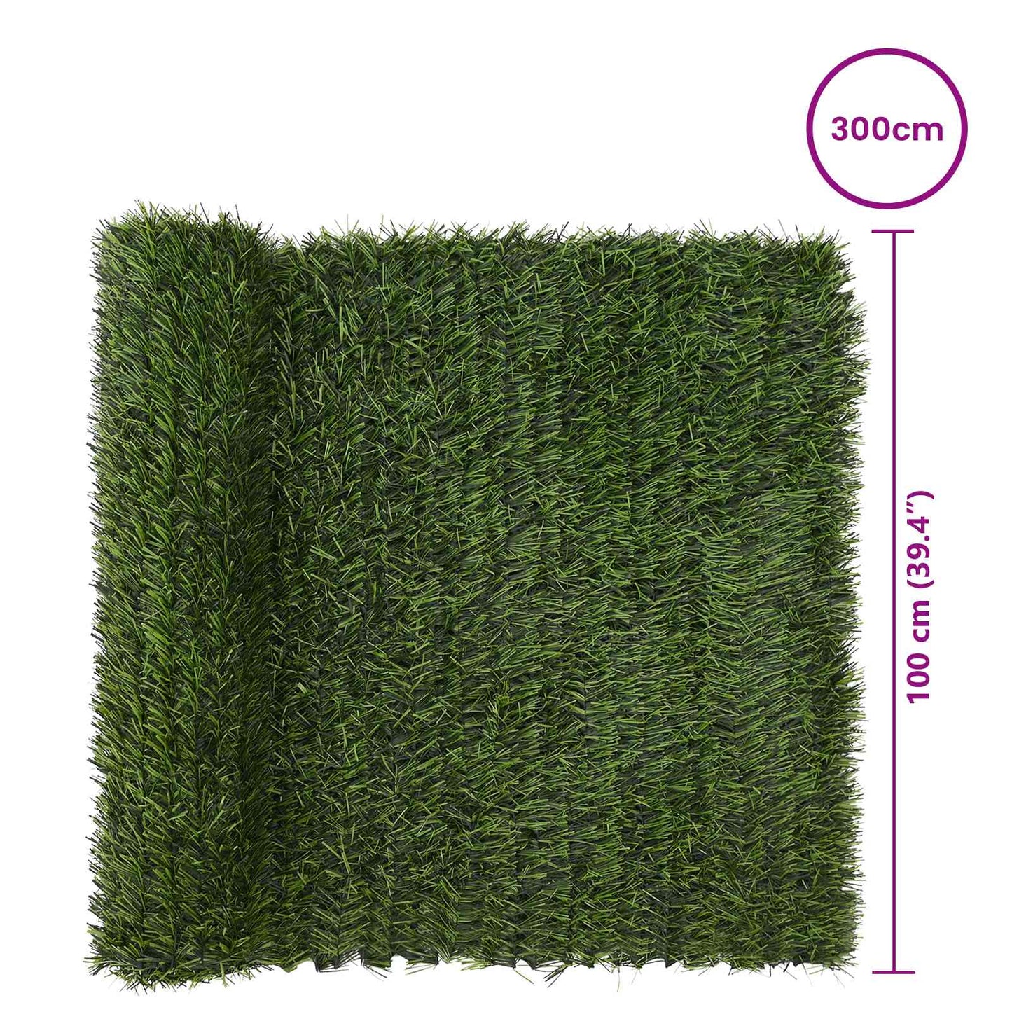 Recinzione Artificiale Verde chiaro 1 x 3 m PVC e Acciaio | homemem39