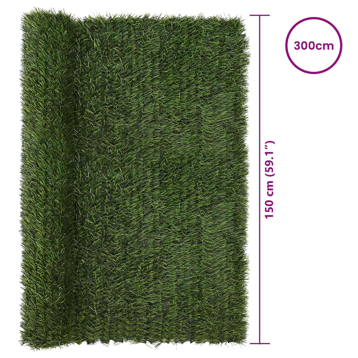Recinzione Artificiale Verde chiaro 1,5 x 3 m PVC e Acciaio | homemem39