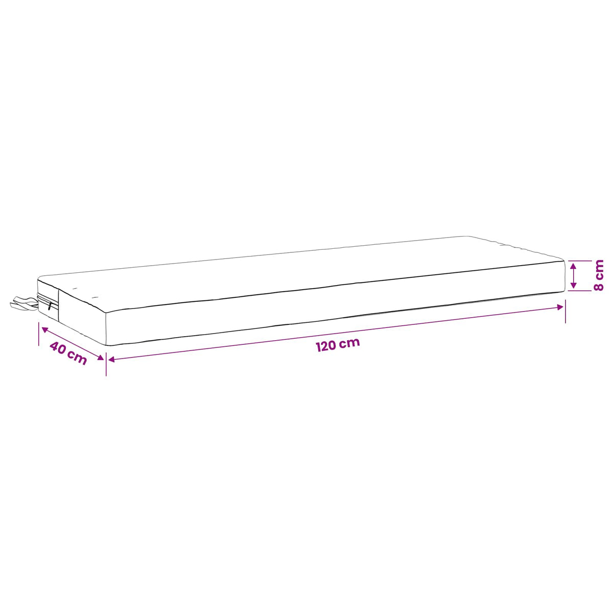 Cuscini per Panchina a 2 Pezzi SOEST 2 pz 100% Poliestere