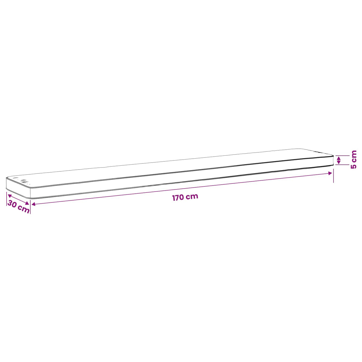 Cuscino per Panchina a 1 Pezzo VUGHT 100% Poliestere | homemem39