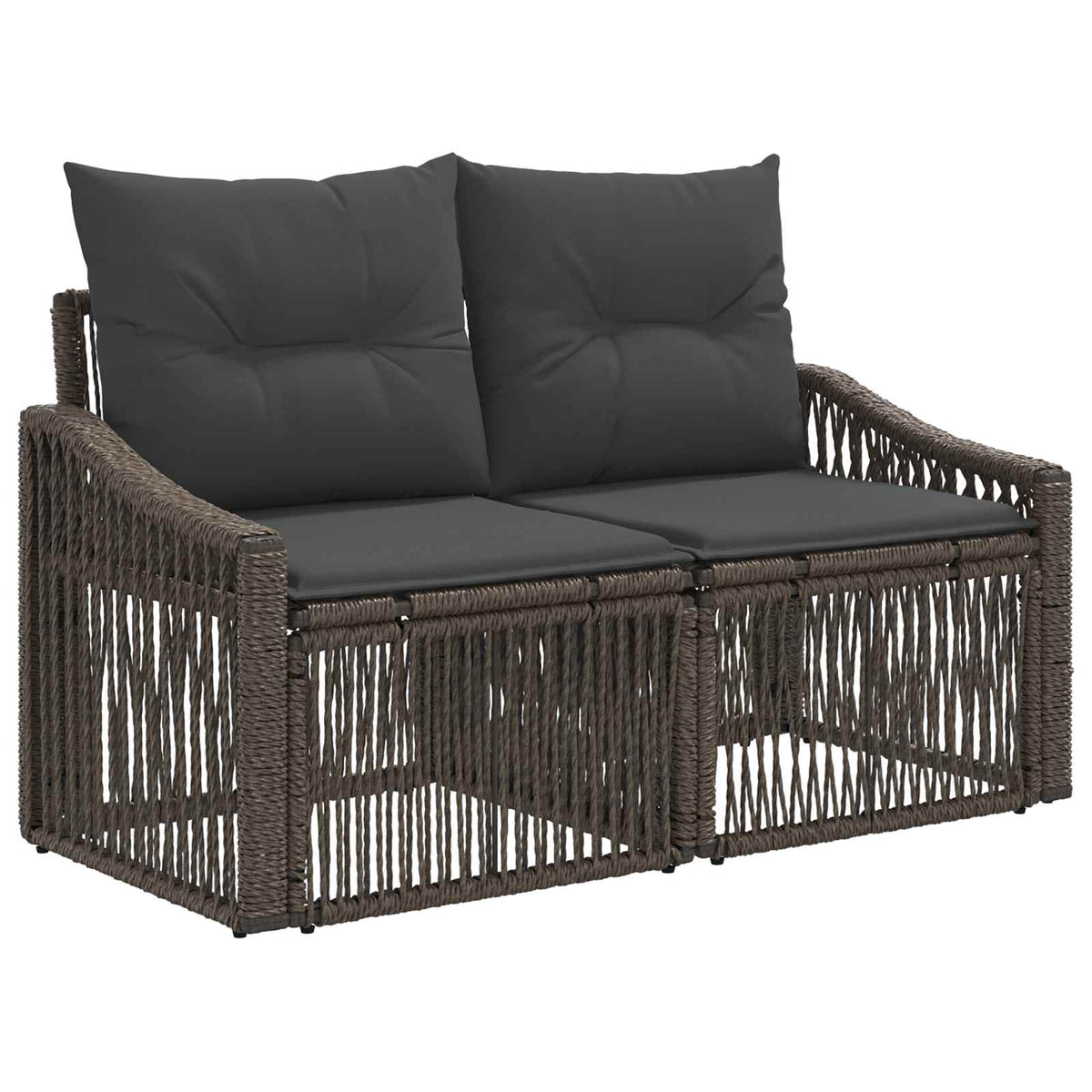 Set Divano da Giardino 10 pcs Grigio polyrattan | homemem39