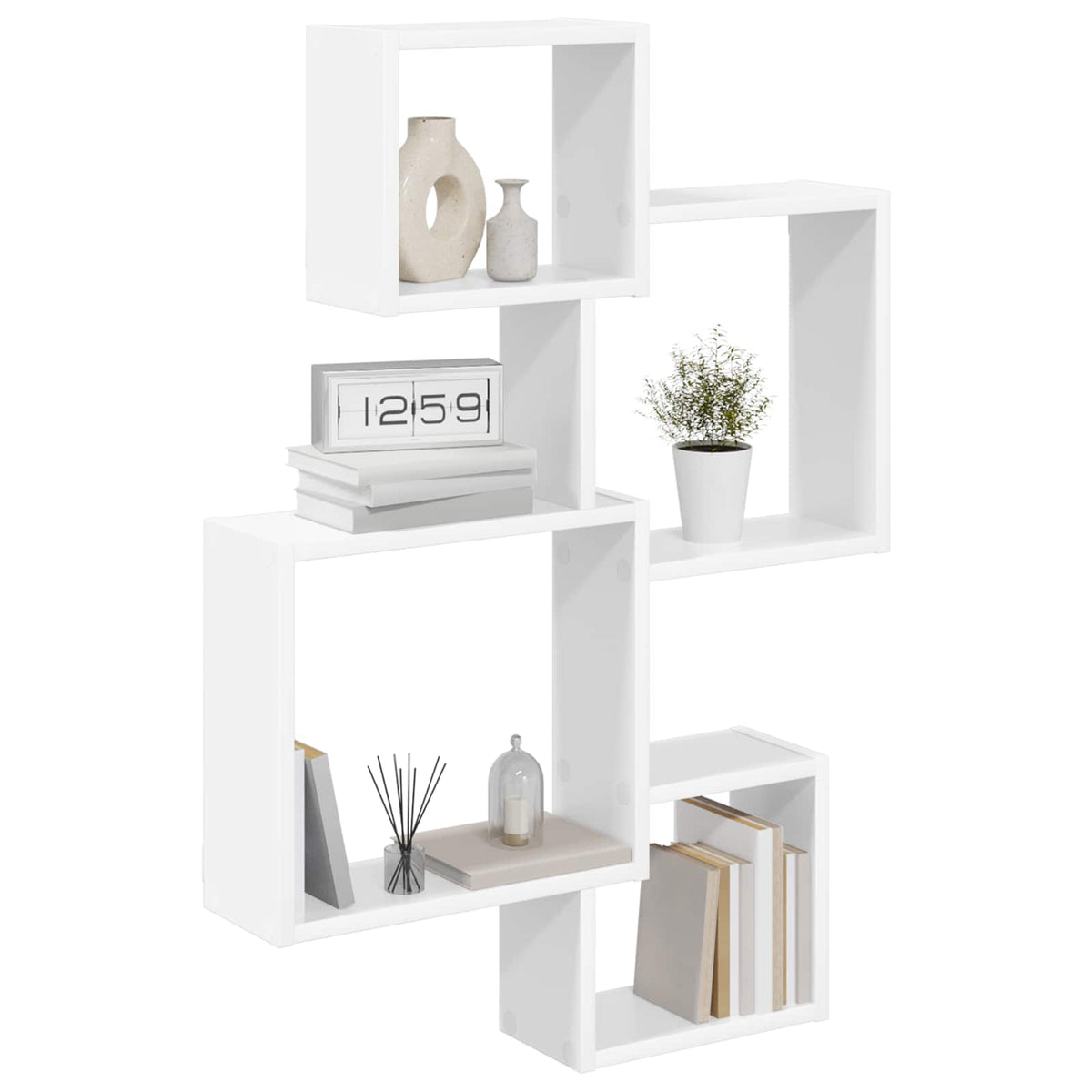 Mensole Cubo da Parete A parete Bianco 64 x 13,5 x 91,5 cm | homemem39