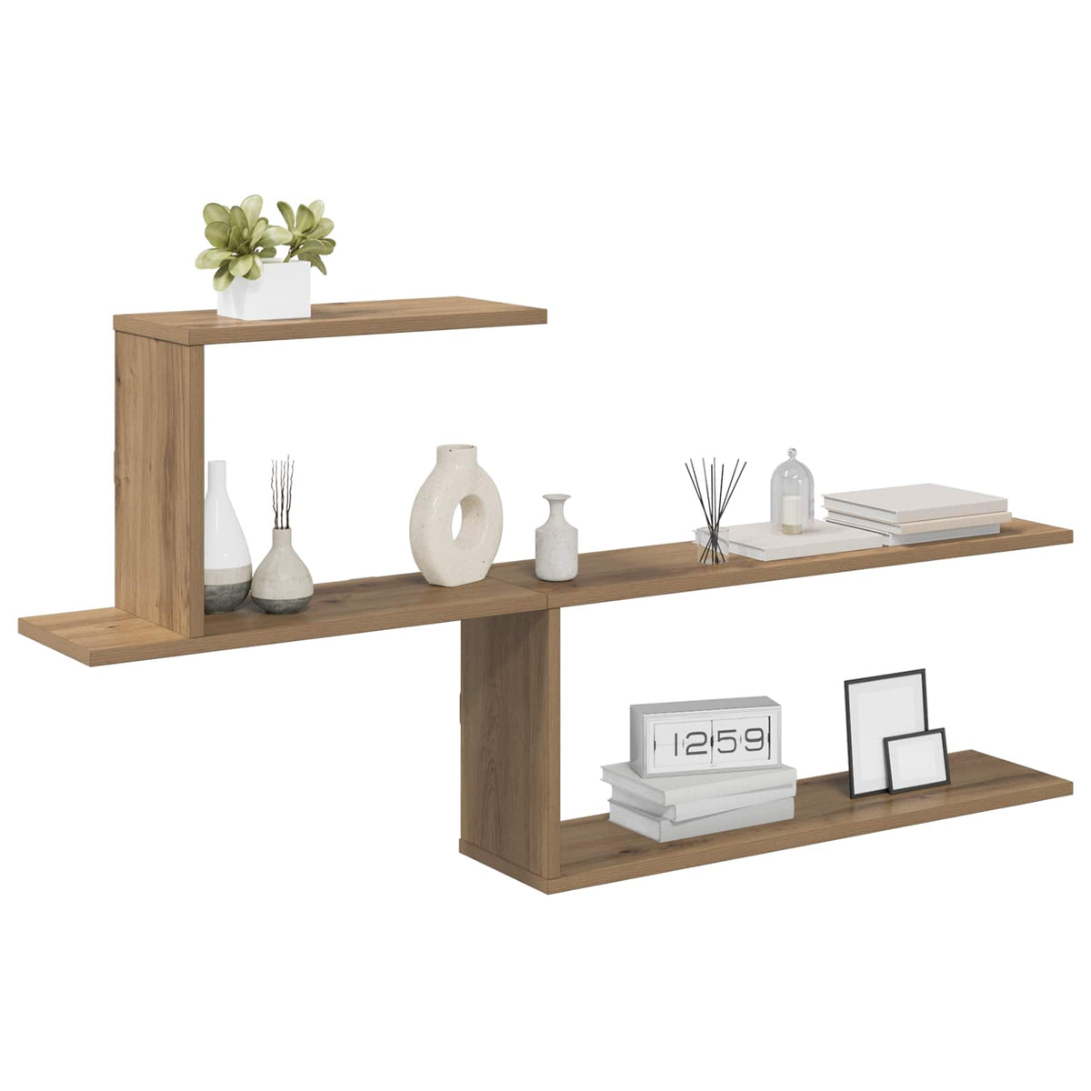 Scaffale da parete Rovere Artigianale 122 x 18 x 60 cm | homemem39
