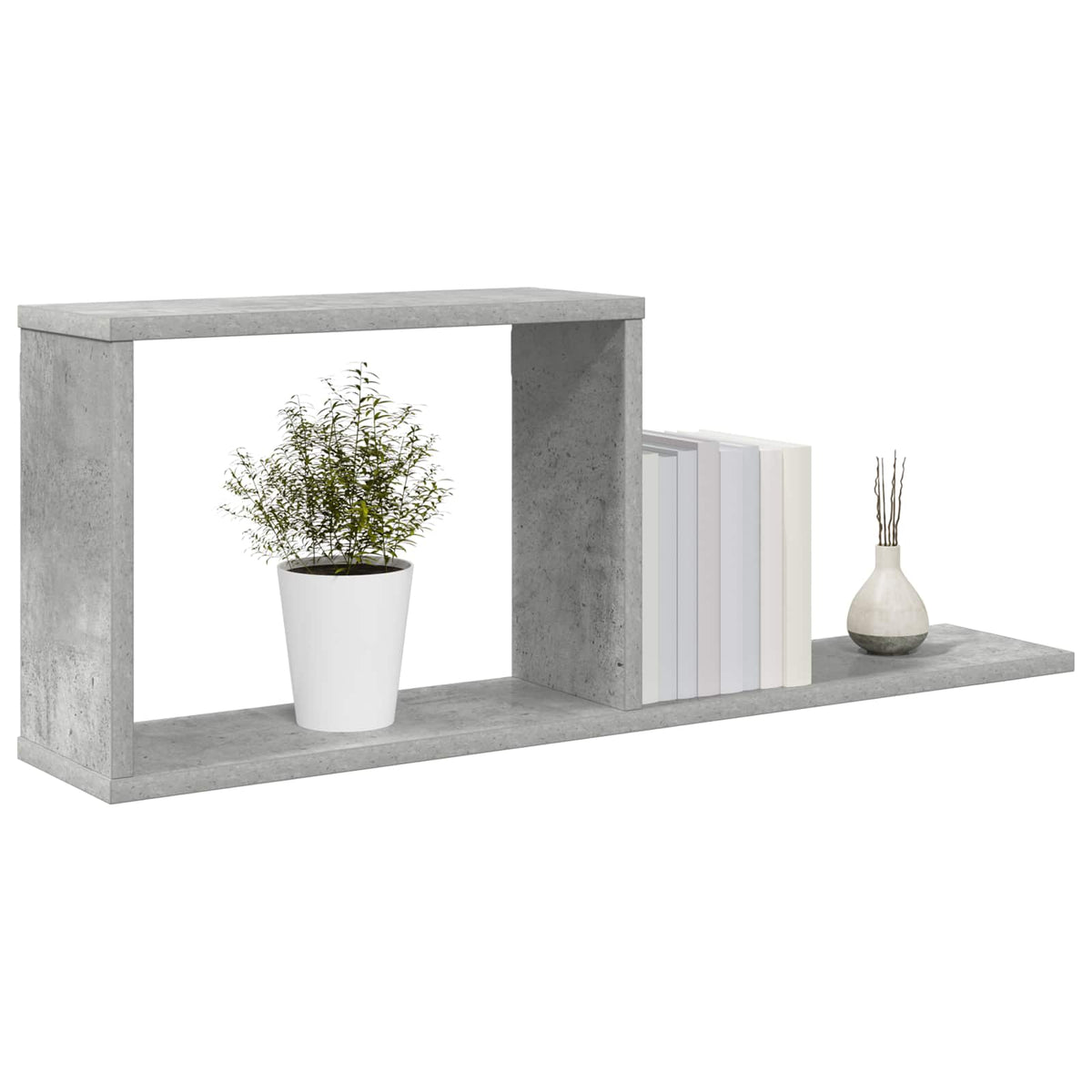 Scaffali flottanti 2 pcs Grigio Cemento 80 x 15 x 30 cm | homemem39