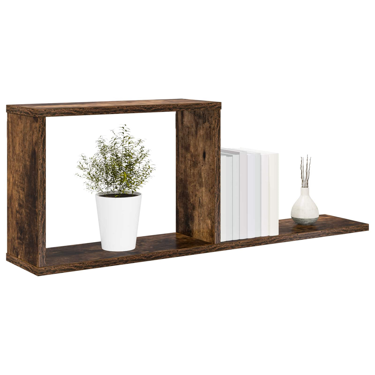 Scaffali flottanti Rovere Fumo 80 x 15 x 30 cm | homemem39