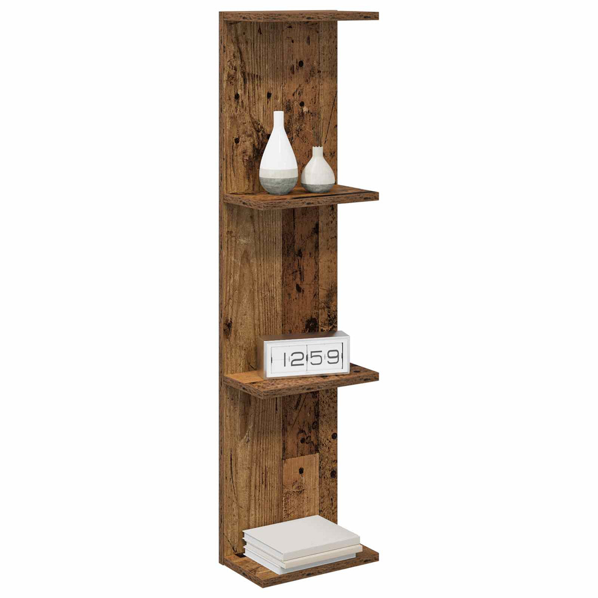 Scaffale da parete Legno antico 25 x 15 x 100 cm | homemem39