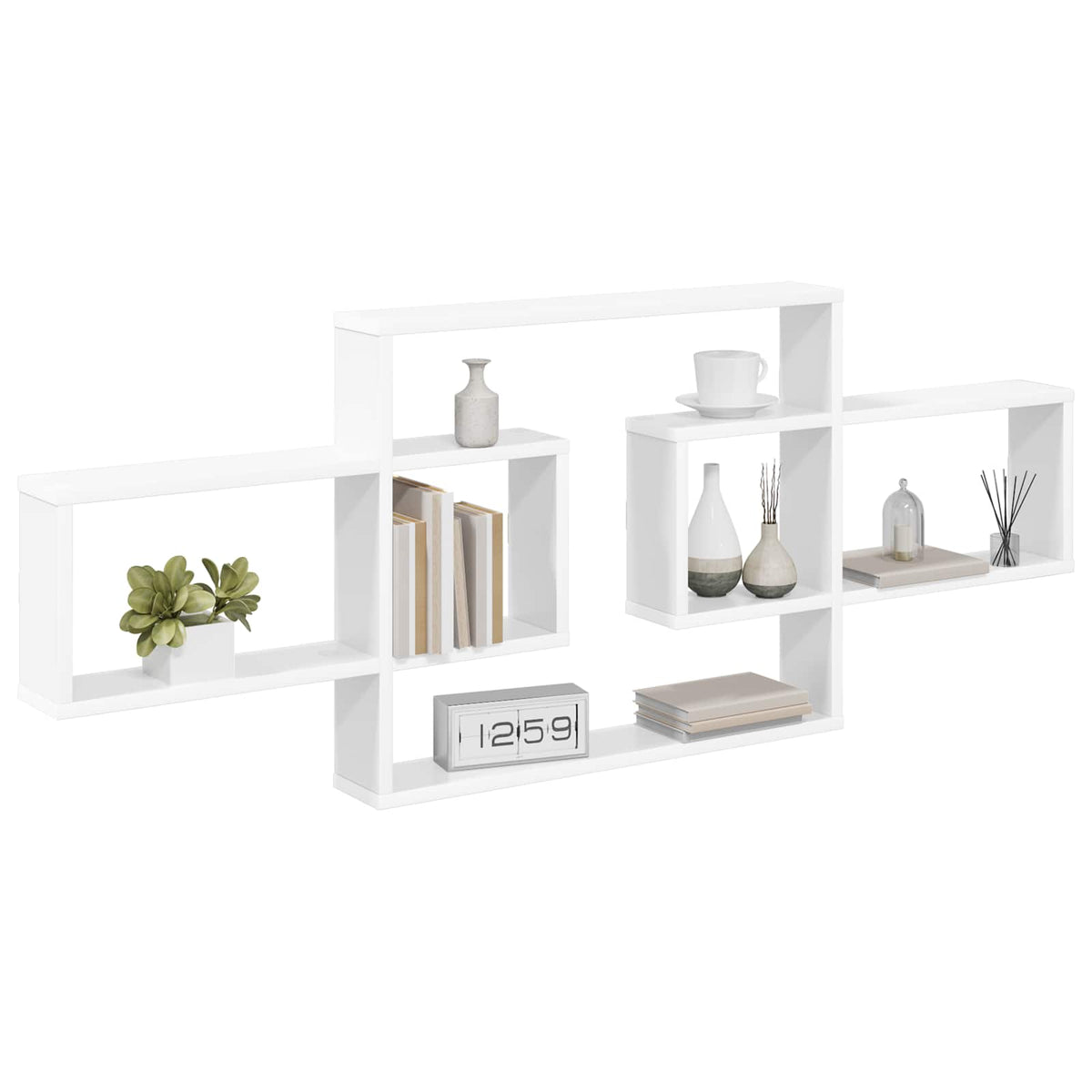 Scaffale da parete Bianco 130 x 10 x 50 cm Legno ingegnerizzato | homemem39