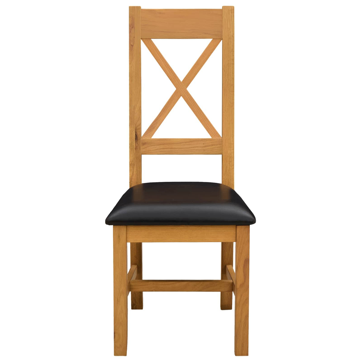 Sedia da pranzo 2 pcs Legno di Quercia Massello Nero | homemem39