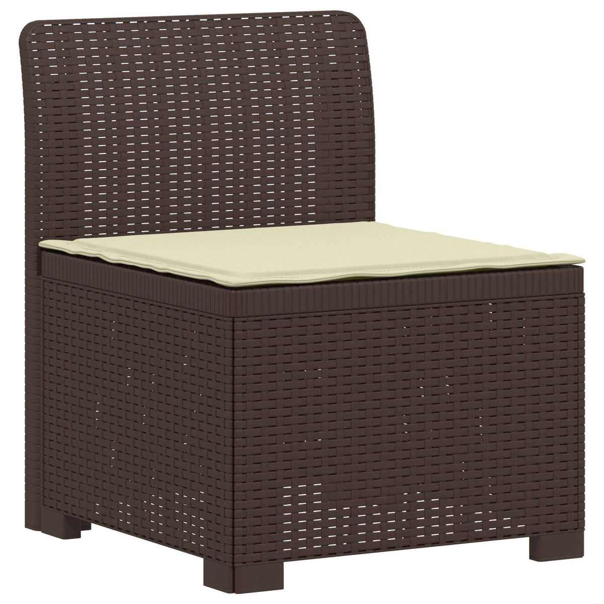 Divano da giardino 3 posti con cuscini in look rattan PP | homemem39