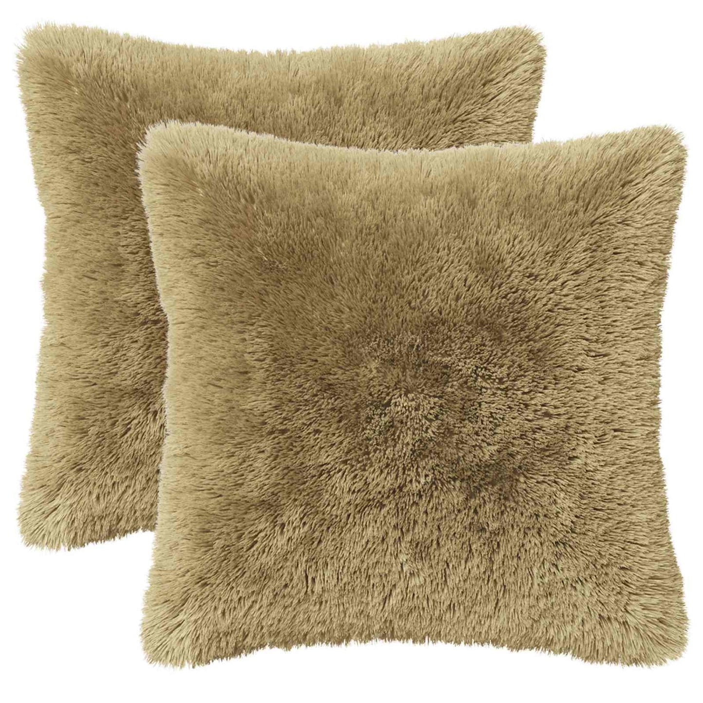 Cuscino con cuscino HEERLEN 2 pz Grigio Chiaro Fleece PV | homemem39