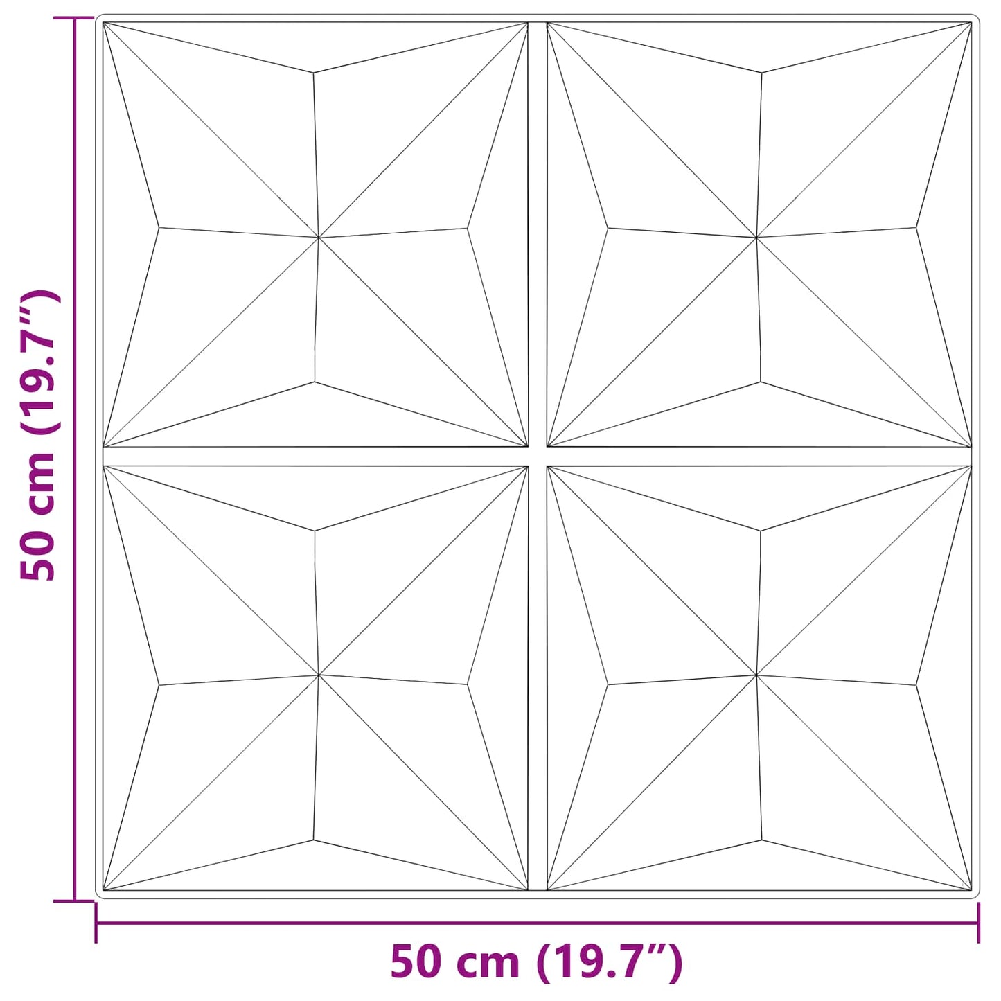 Pannelli da parete 48 pcs Verde Origami 50 x 50 cm Schiuma XPS | homemem39