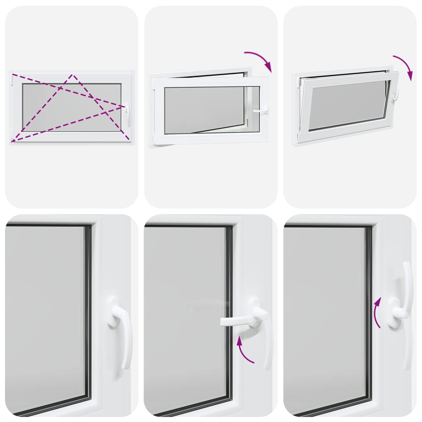 Finestra per Soffitta RISOR 100 x 70 cm PVC e Vetro Bianco | homemem39
