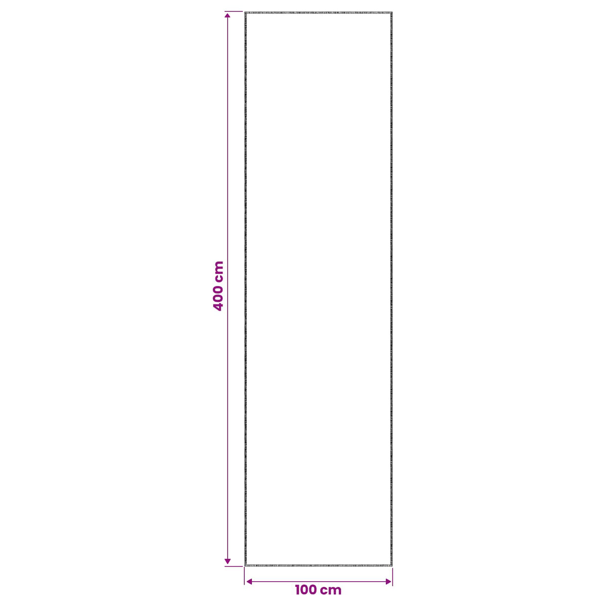 Tappeto Crema 100 x 400 cm 100% Poliestere 3 mm Lavabile | homemem39