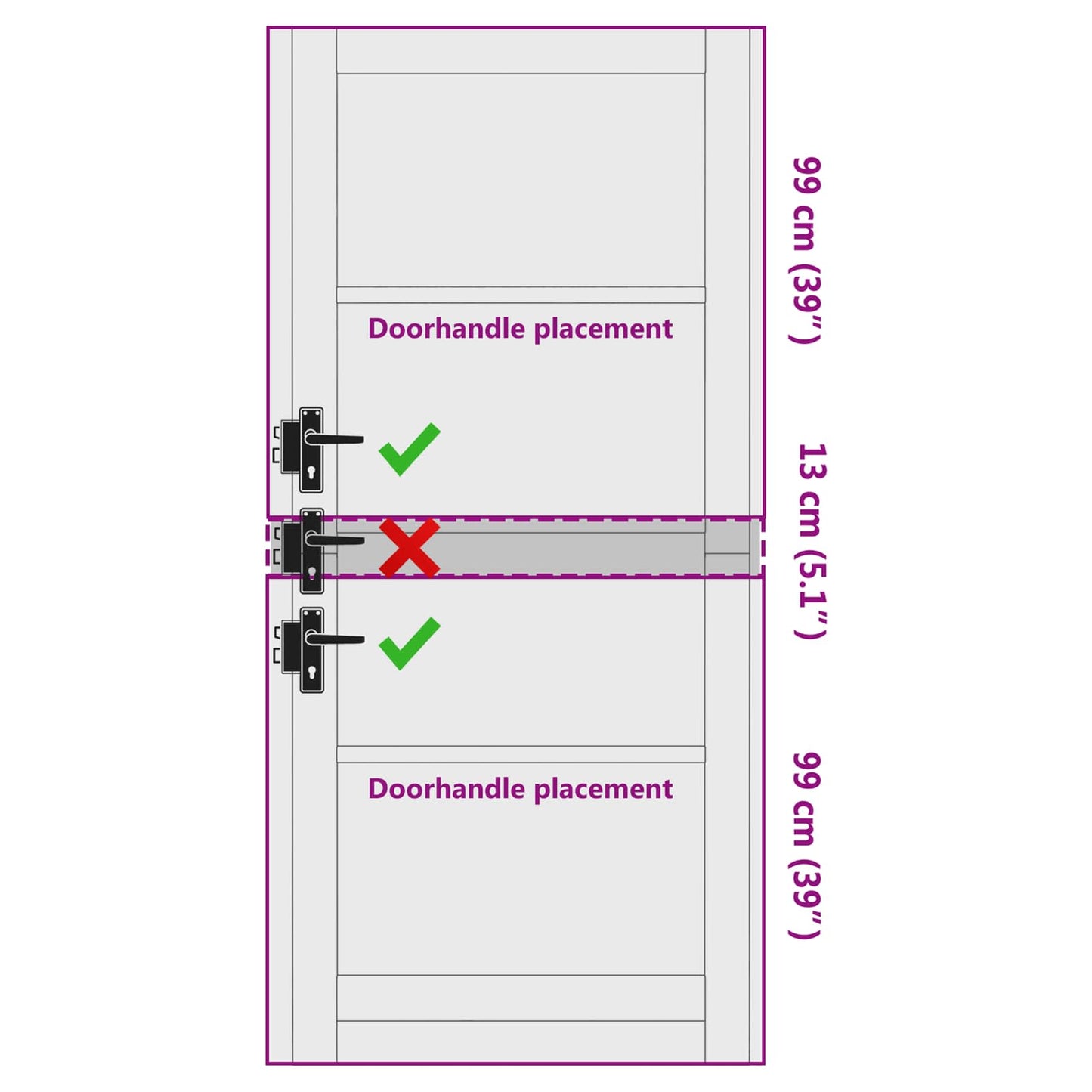 Porta Interna Bianco 93 x 211 cm Legno compensato | homemem39